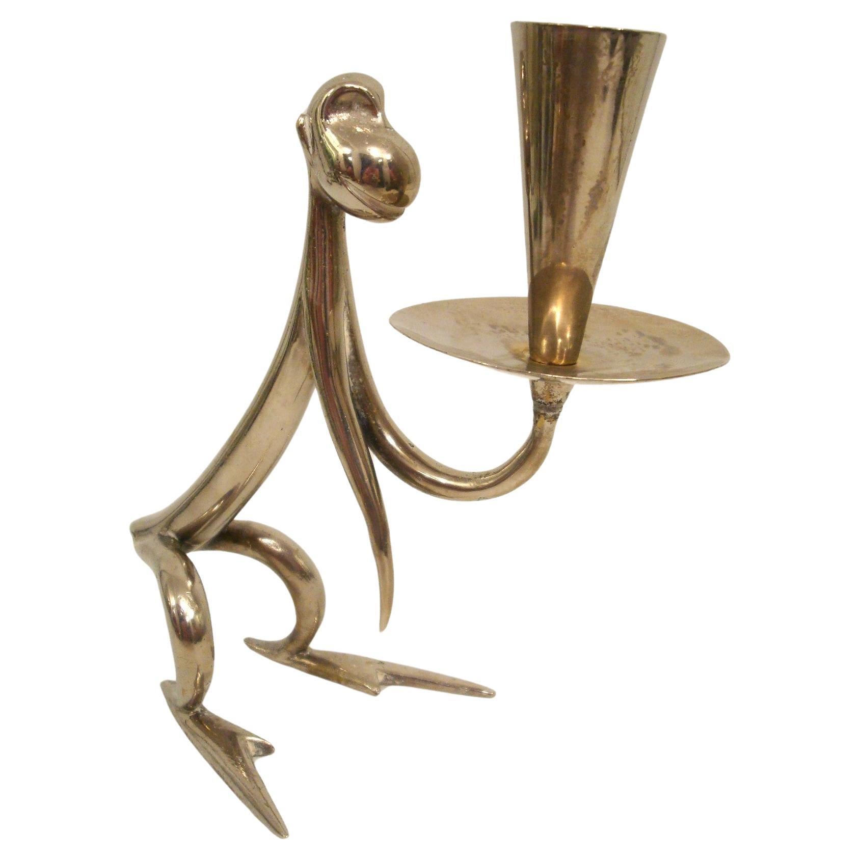 Art Deco Monkey Candle Holder by Karl Hagenauer, Austria  1920´s For Sale