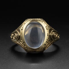 Art Deco Moonstone Men's Ring, Circa 1925