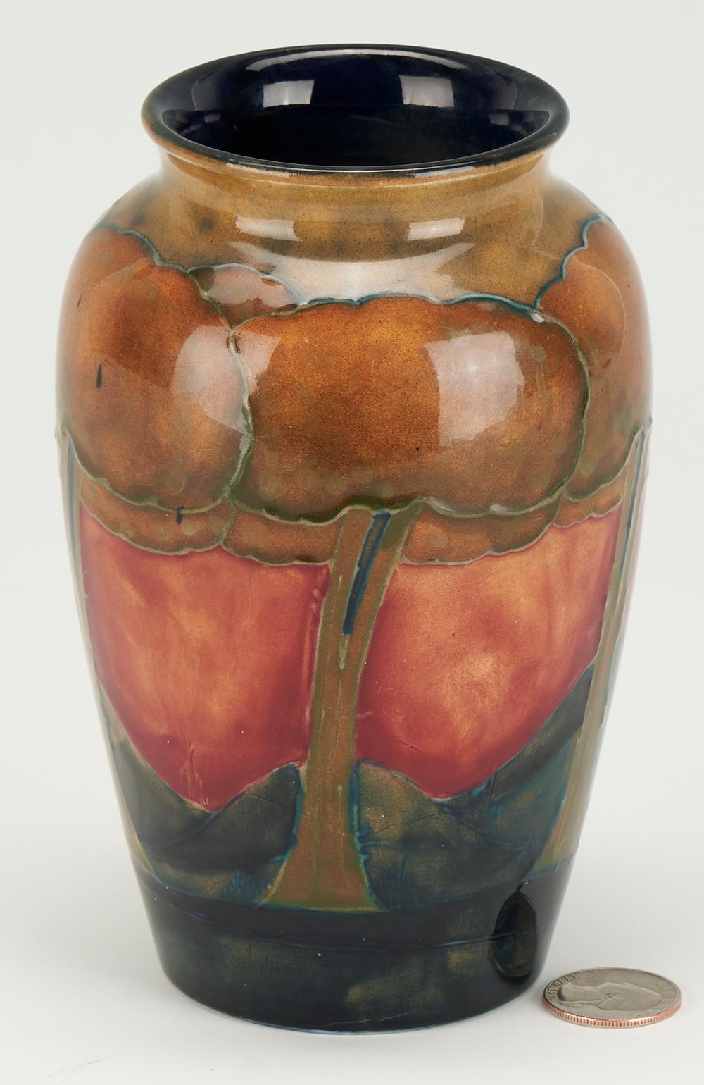 English Art Deco MOORCROFT  Pottery EVENTIDE pattern vase. Circa 1923.