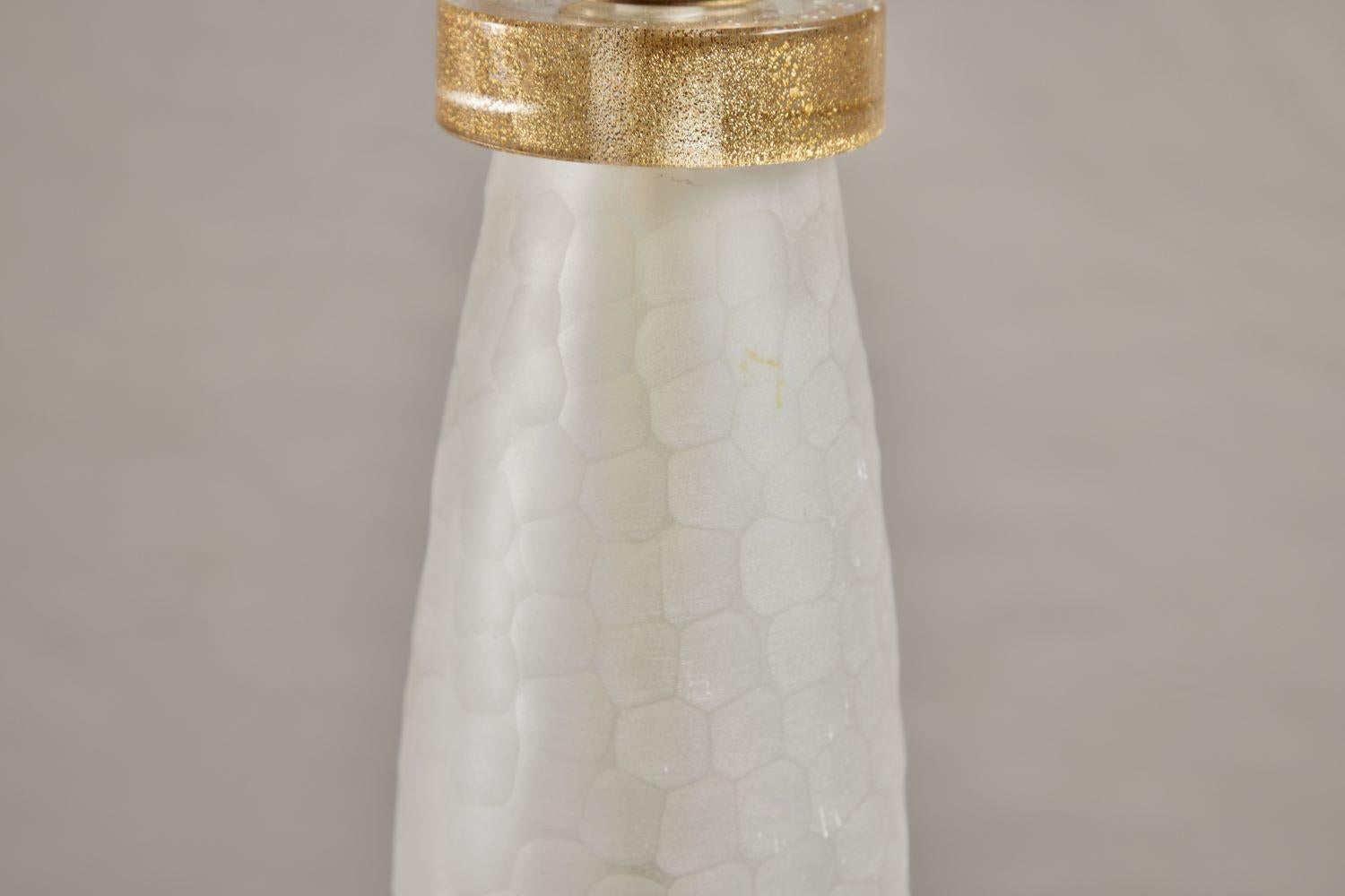 Art Deco Morano Glass Table Lamp In Good Condition In San Marino, CA