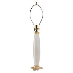 Used Art Deco Morano Glass Table Lamp