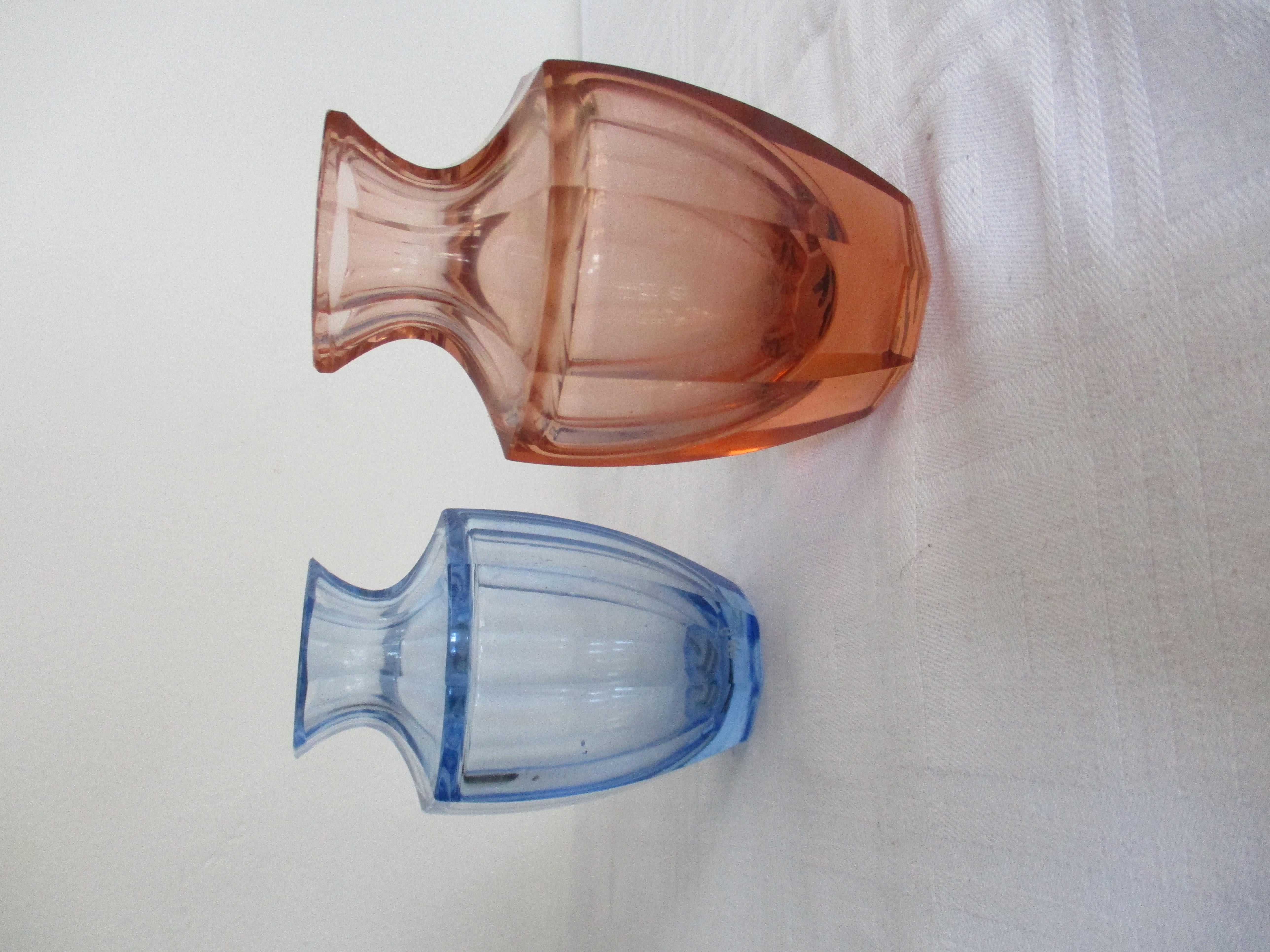 Art Deco Moser Glass Vase 1930s For Sale 1