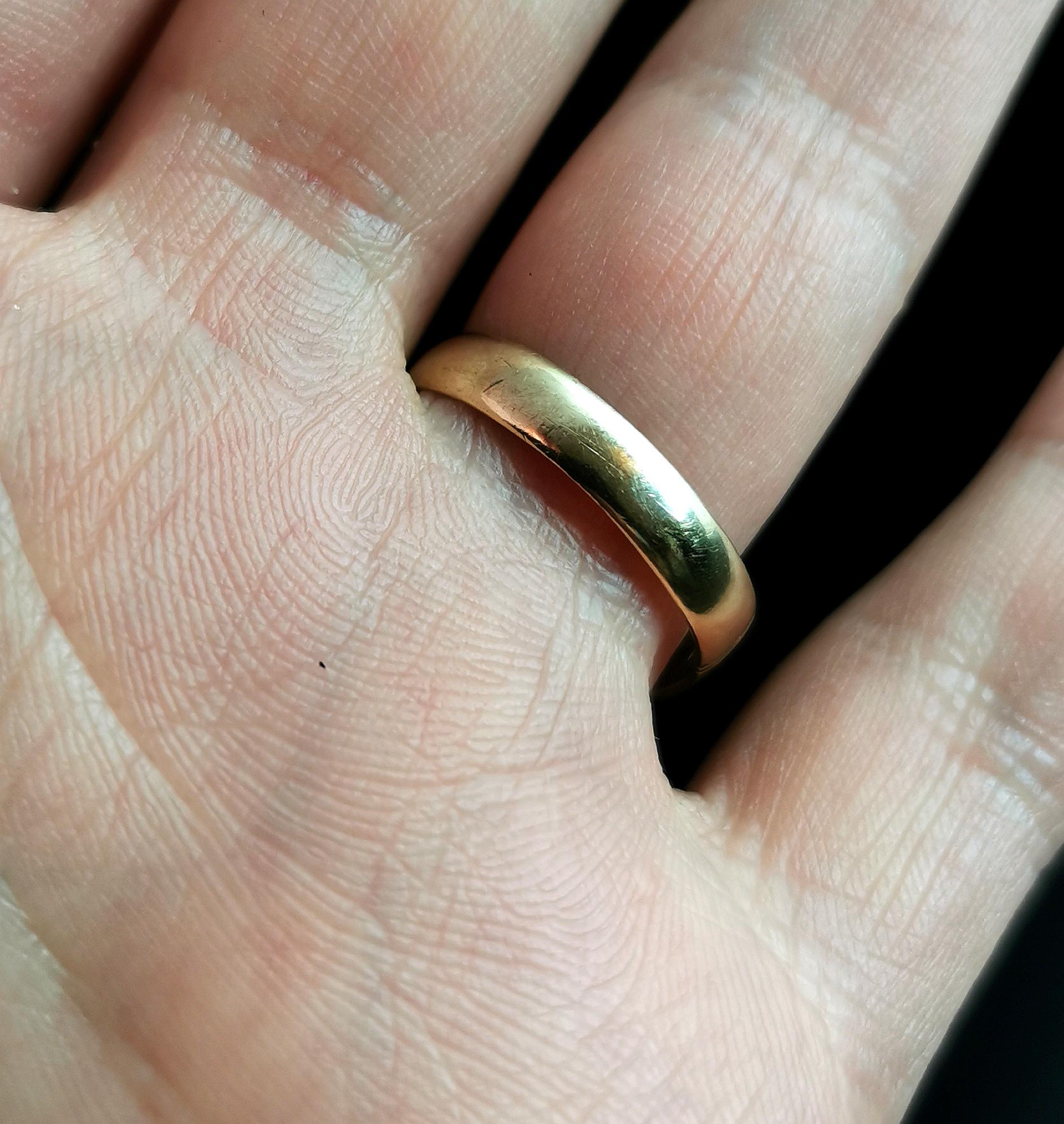 Art-Déco- Trauerring, S-Initial, 9k Gelbgold und Onyx 6