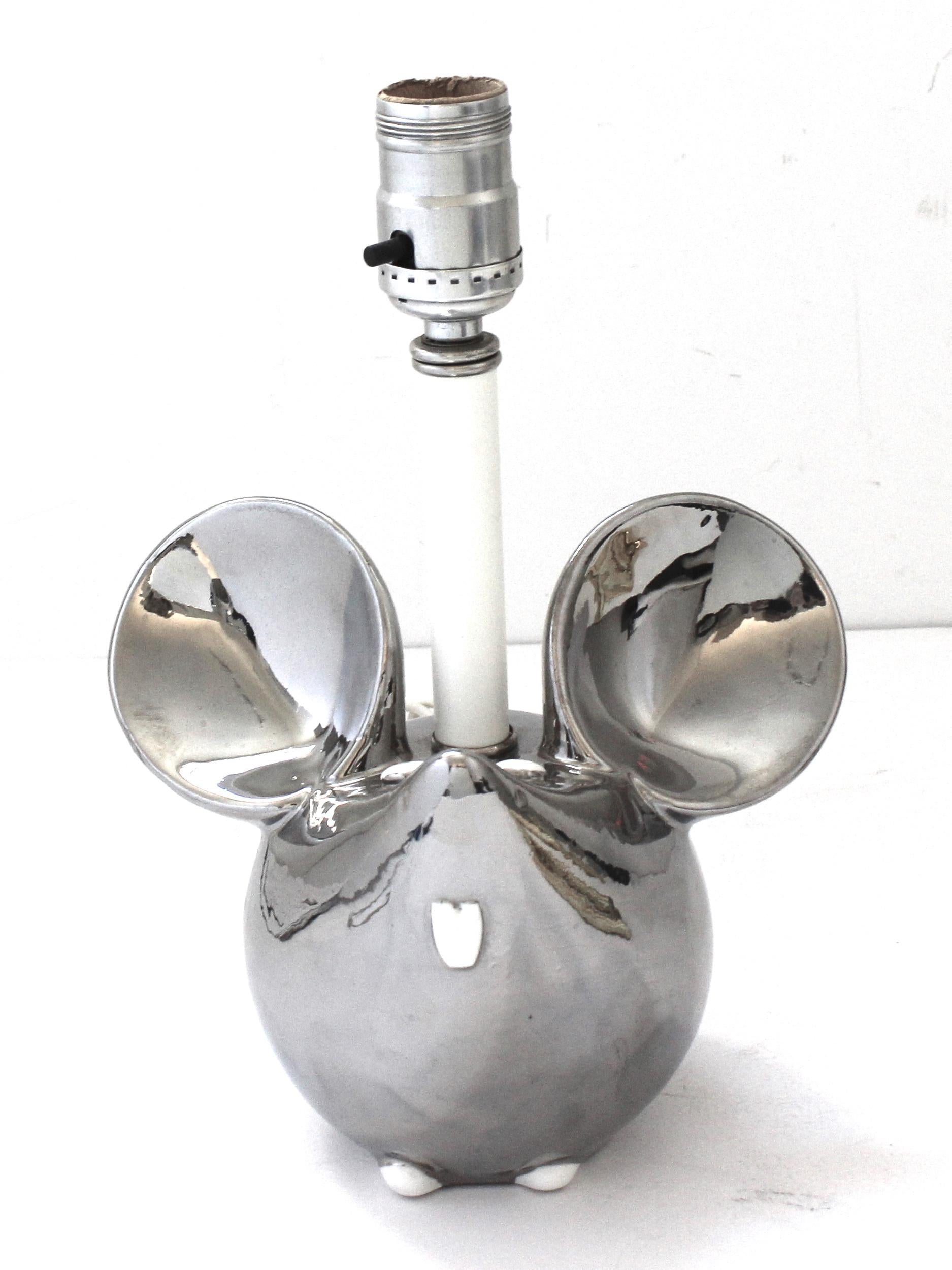 Art Deco Mouse Form Table Lamp In Good Condition For Sale In West Palm Beach, FL