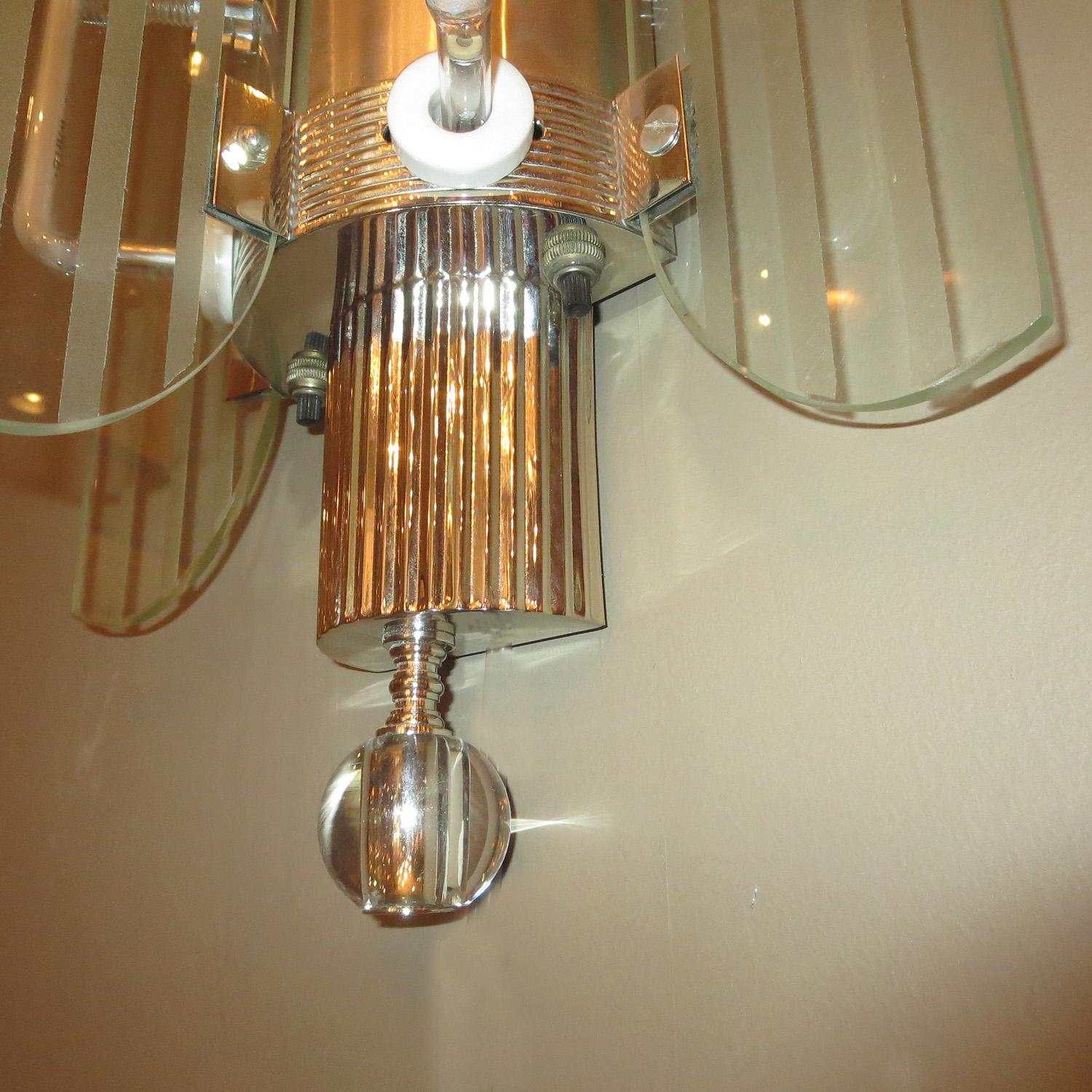 Art Deco Movie Theatre Wall Sconces in a Large-Scale In Excellent Condition In North Hollywood, CA