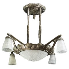 Art-déco-Kronleuchter Muller Feres Luneville, 1920er-Jahre