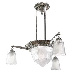 Art Deco Muller Feres Luneville Chandelier, 1930s