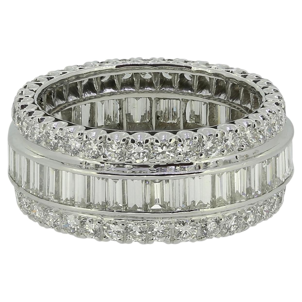 Art Deco Multi Diamond Eternity Ring Size M 1/2 (53)