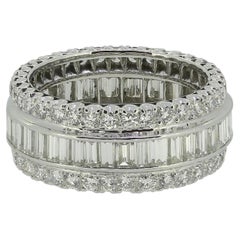 Art Deco Multi Diamond Eternity Ring Size M 1/2 (53)