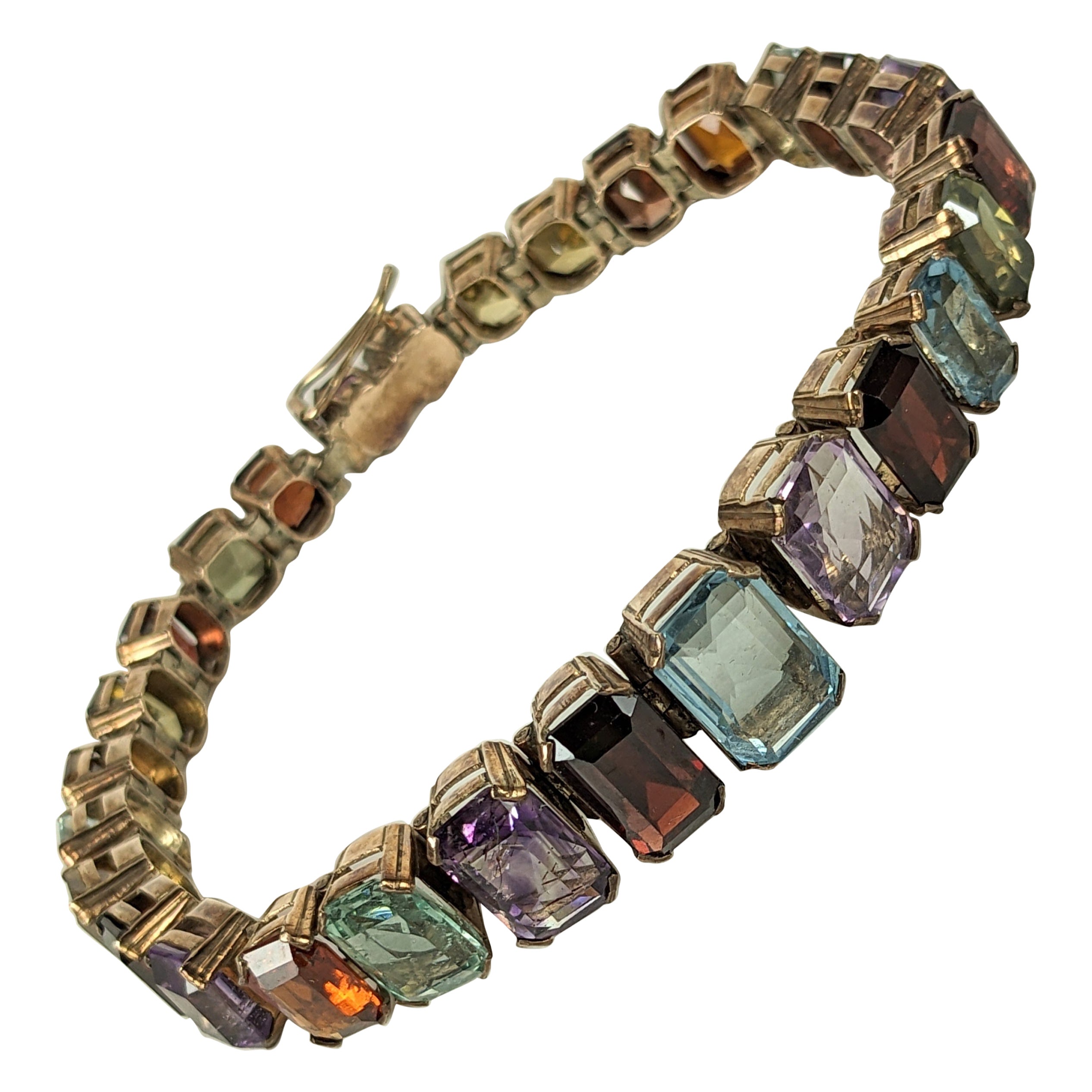 Bracciale Art Line multi gemma in stile Deco