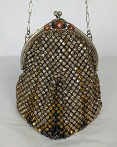 Art Deco Multicolor Crystal and Enamel Evening Bag