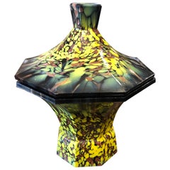 Art Deco Multicolored Art Glass Italian Box, circa 1930