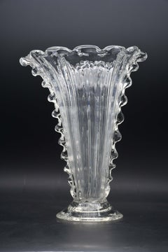 Art Decò Murano Bullicante Vase by Barovier & Toso, 1950s