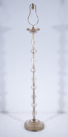 Art deco Murano Stehlampe zugeschrieben von Barovier & Toso, 1930er Jahre