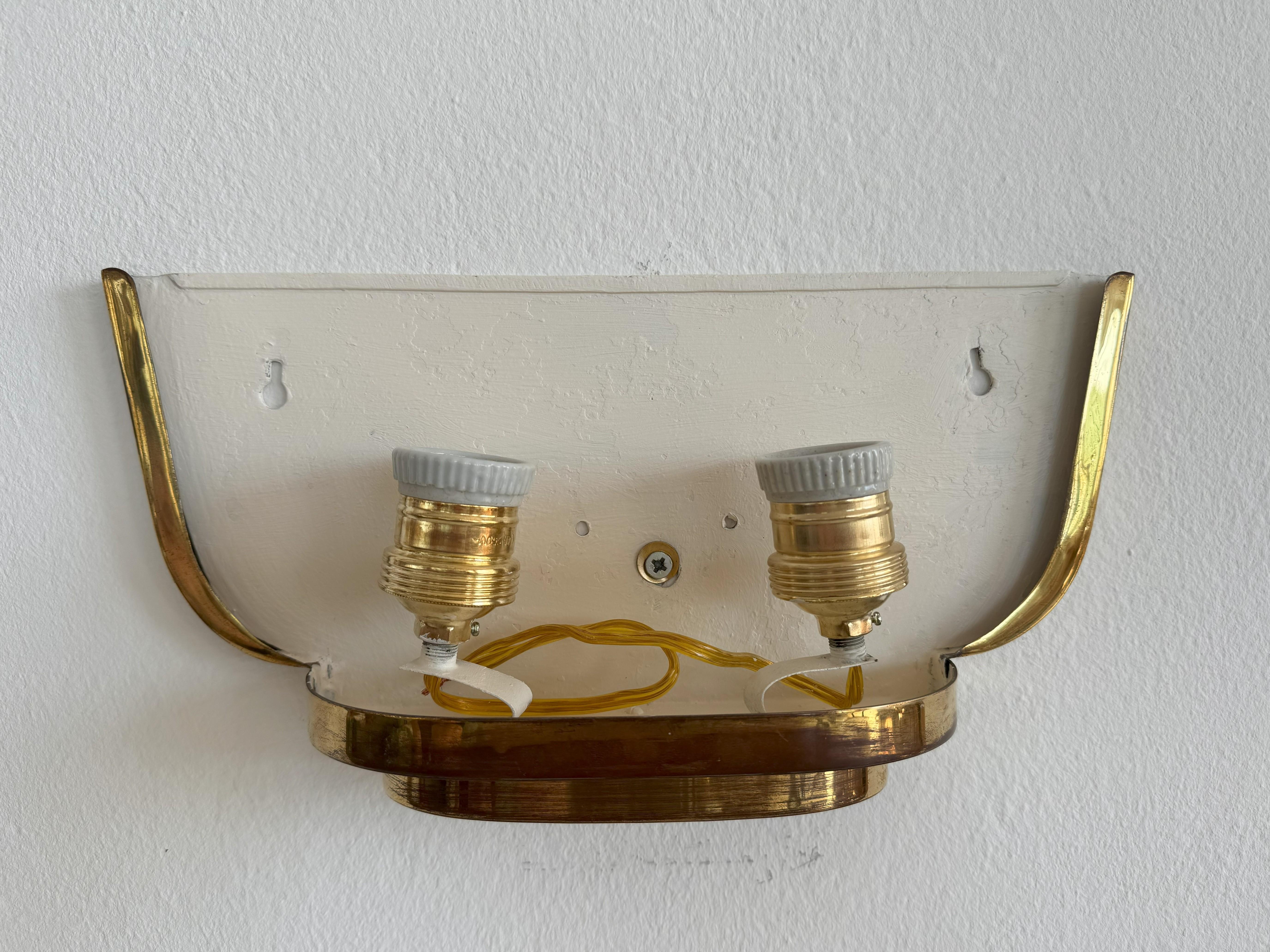 Applique in vetro di Murano e ottone Art Déco di Archimede Seguso, anni '40 in vendita 6