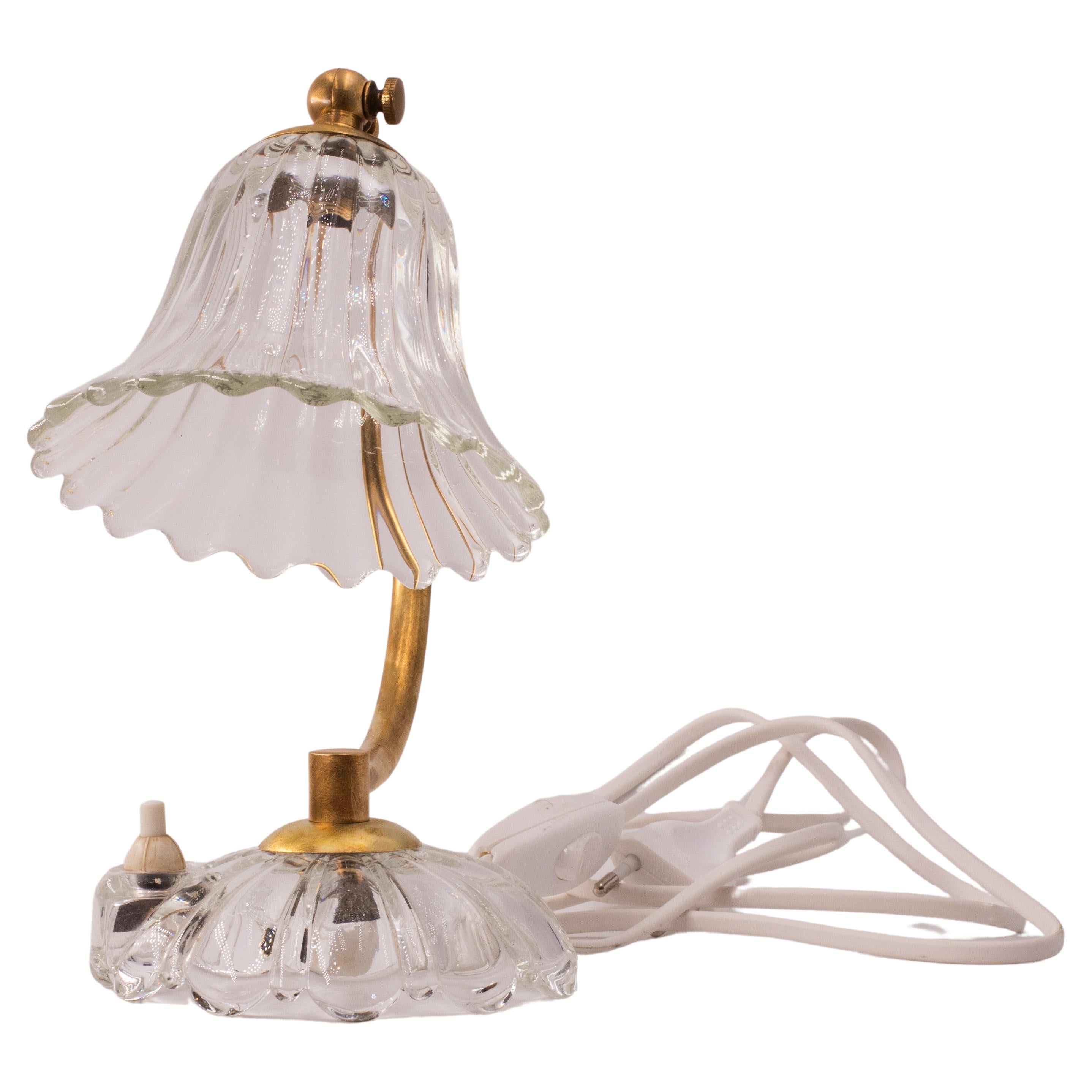 Art Decò Murano Glass Barovier e Toso Table Lamp, 1940 For Sale