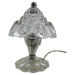 Art Deco Murano Glass Bedside Lamp Attributed To Ercole Barovier, 1950s
