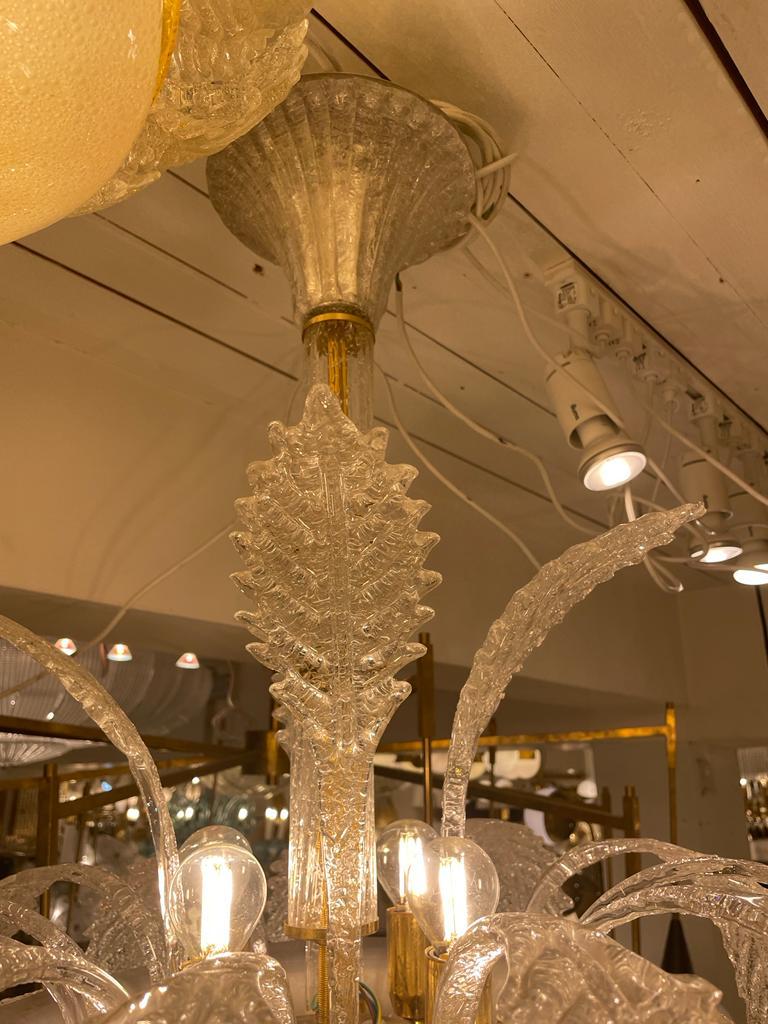 Art Deco Murano Glass Chandelier by Barovier, Italy, 1940 In Good Condition For Sale In London, GB