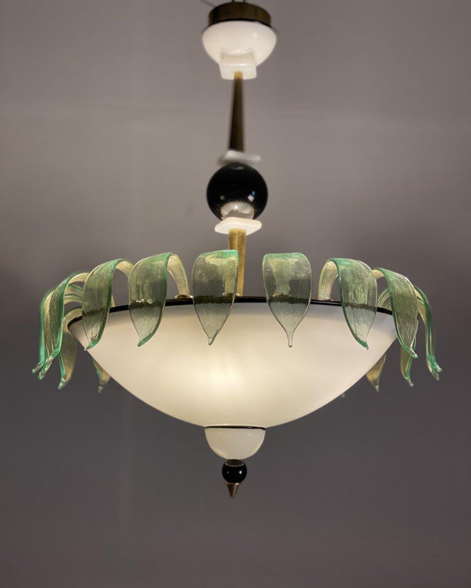 Art Deco Murano glass chandelier.