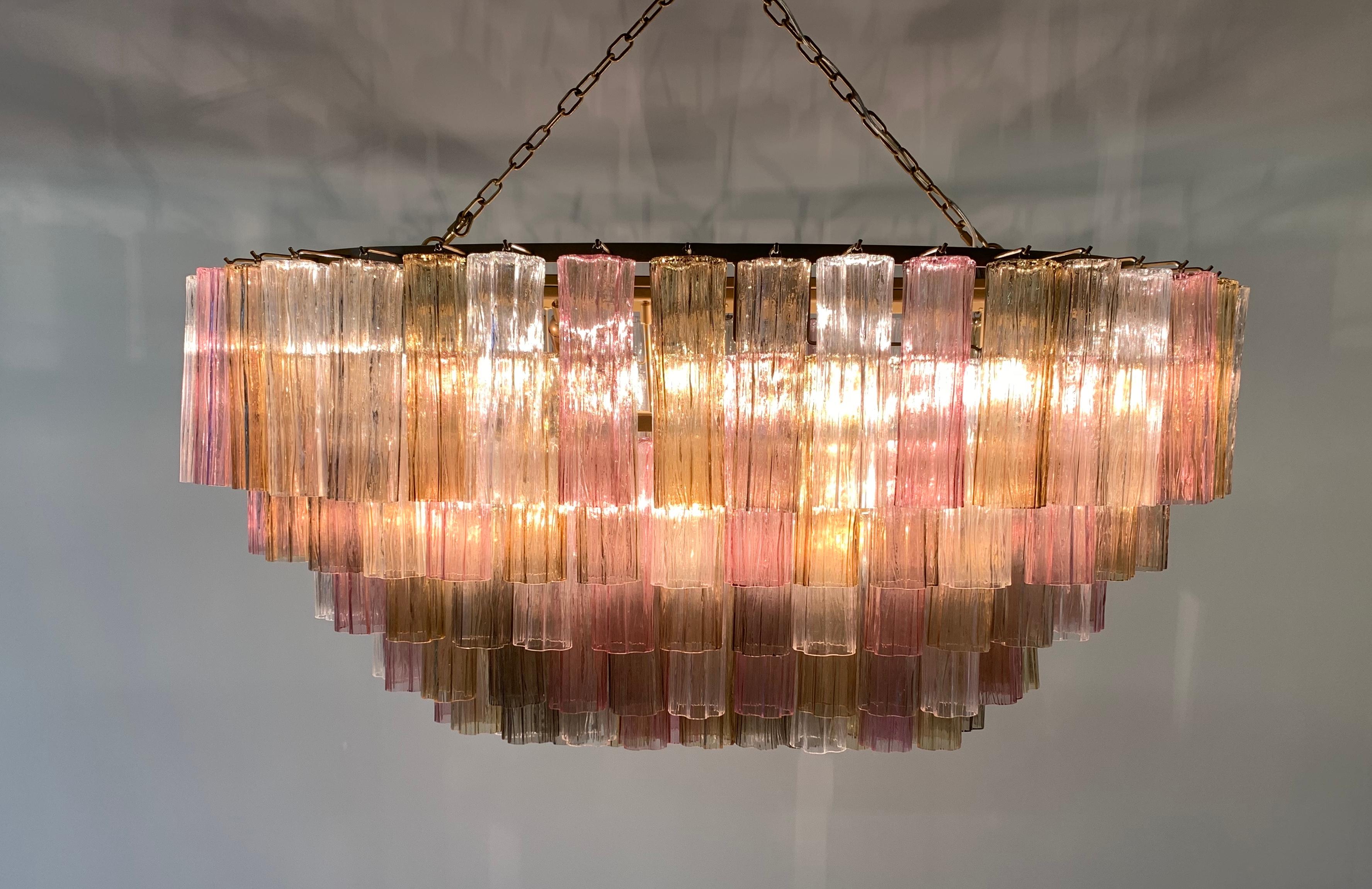 Italian Art Deco Murano Glass Chandelier For Sale