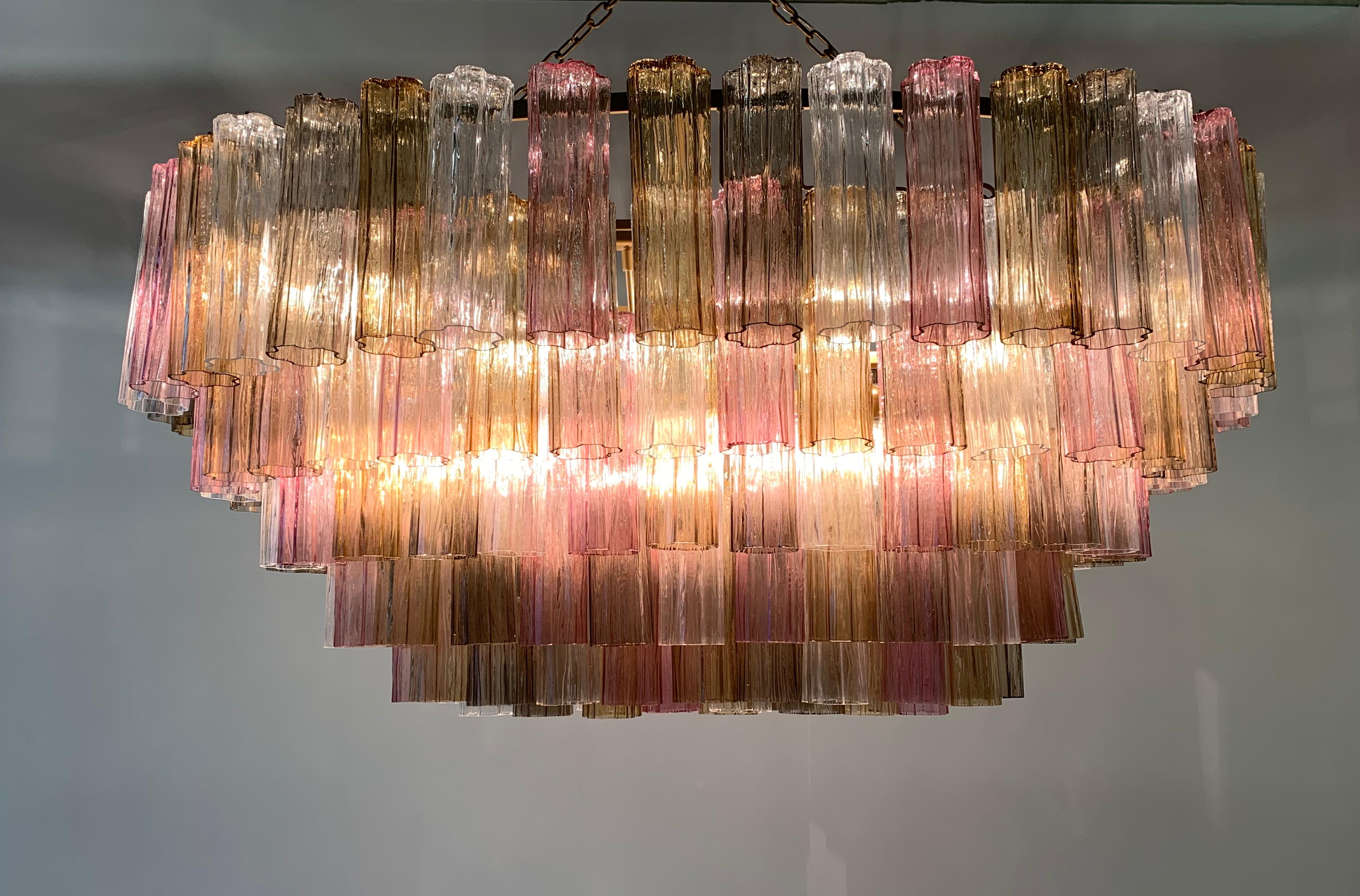 Art Deco Murano Glass Chandelier In Good Condition For Sale In Meda, MB