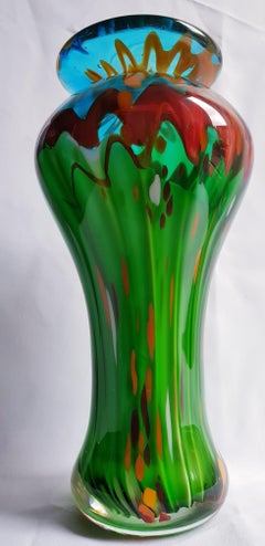 Art Deco Murano Glass Large Vase