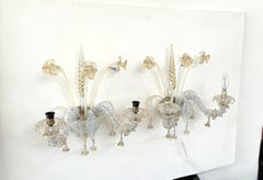Art Deco Murano Glass Sconces, Italy ca. 1930s