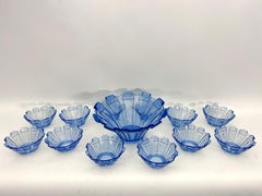 Art Deco Murano Glas Servierschüssel Satz von 13. Italien 1930er Jahre