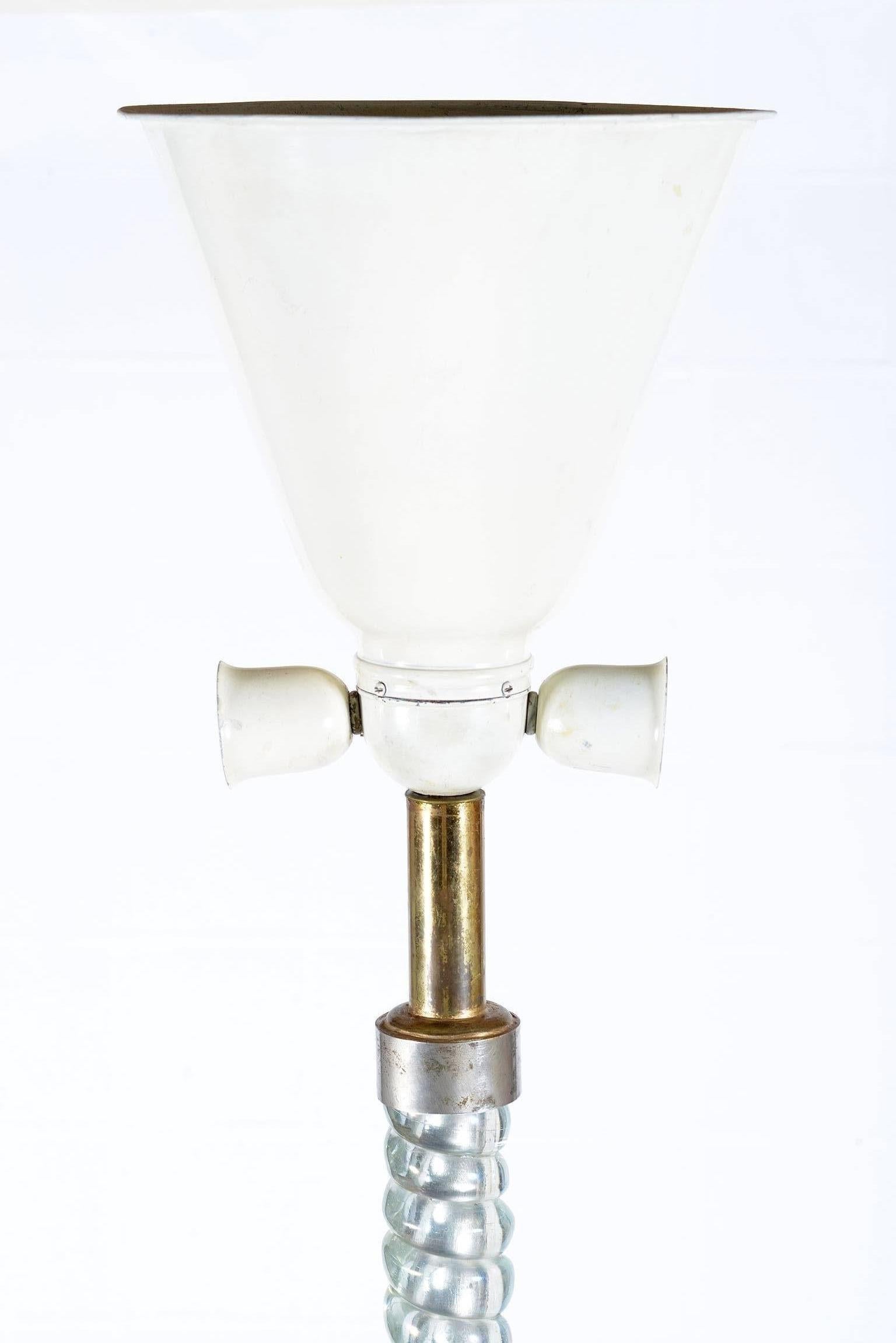 Barovier Art Deco Murano Glass Standing Lamp , 1930's 3