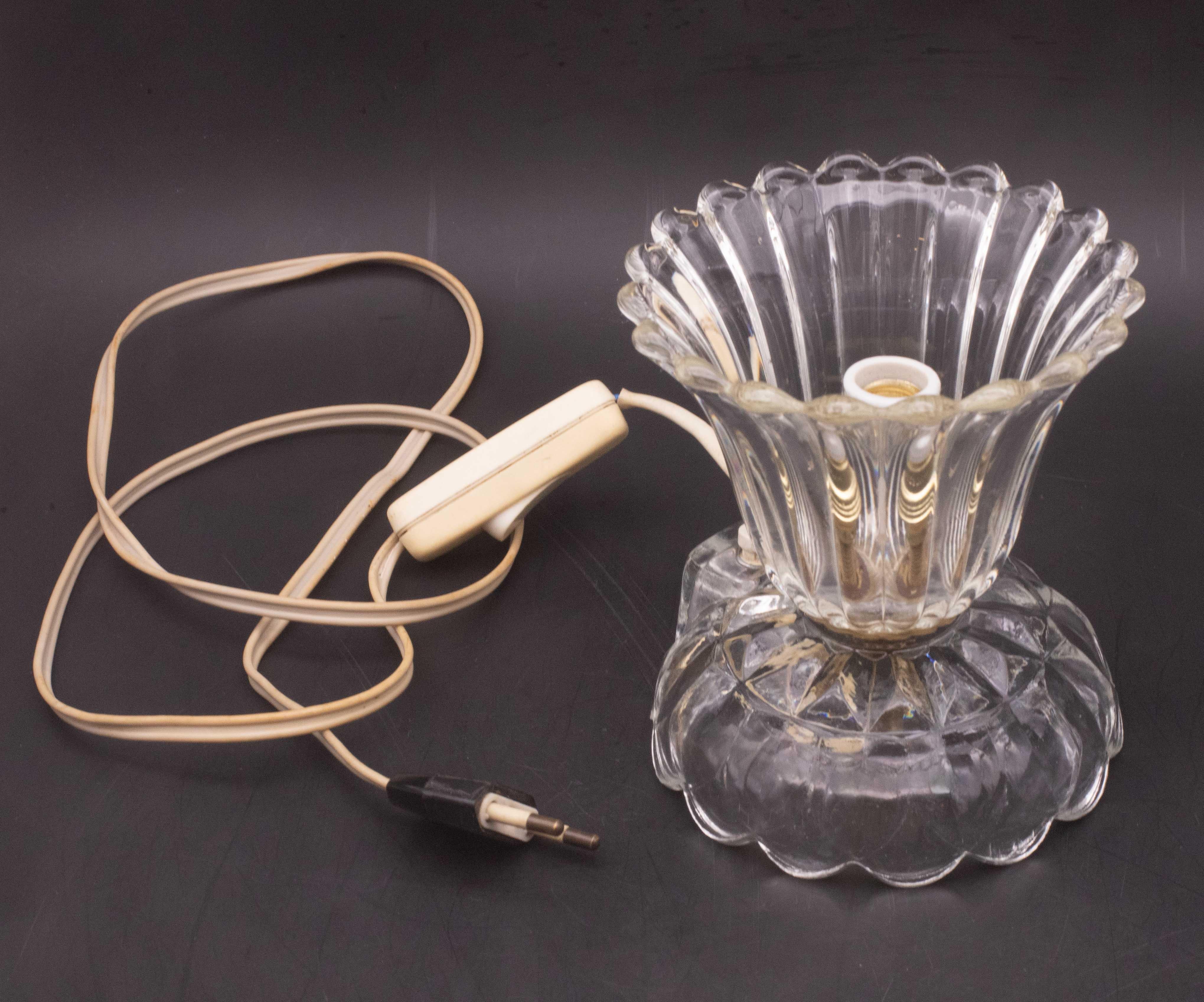 Art déco Lampe de table Art Decò en verre de Murano Leave by Barovier e Toso, 1950 en vente