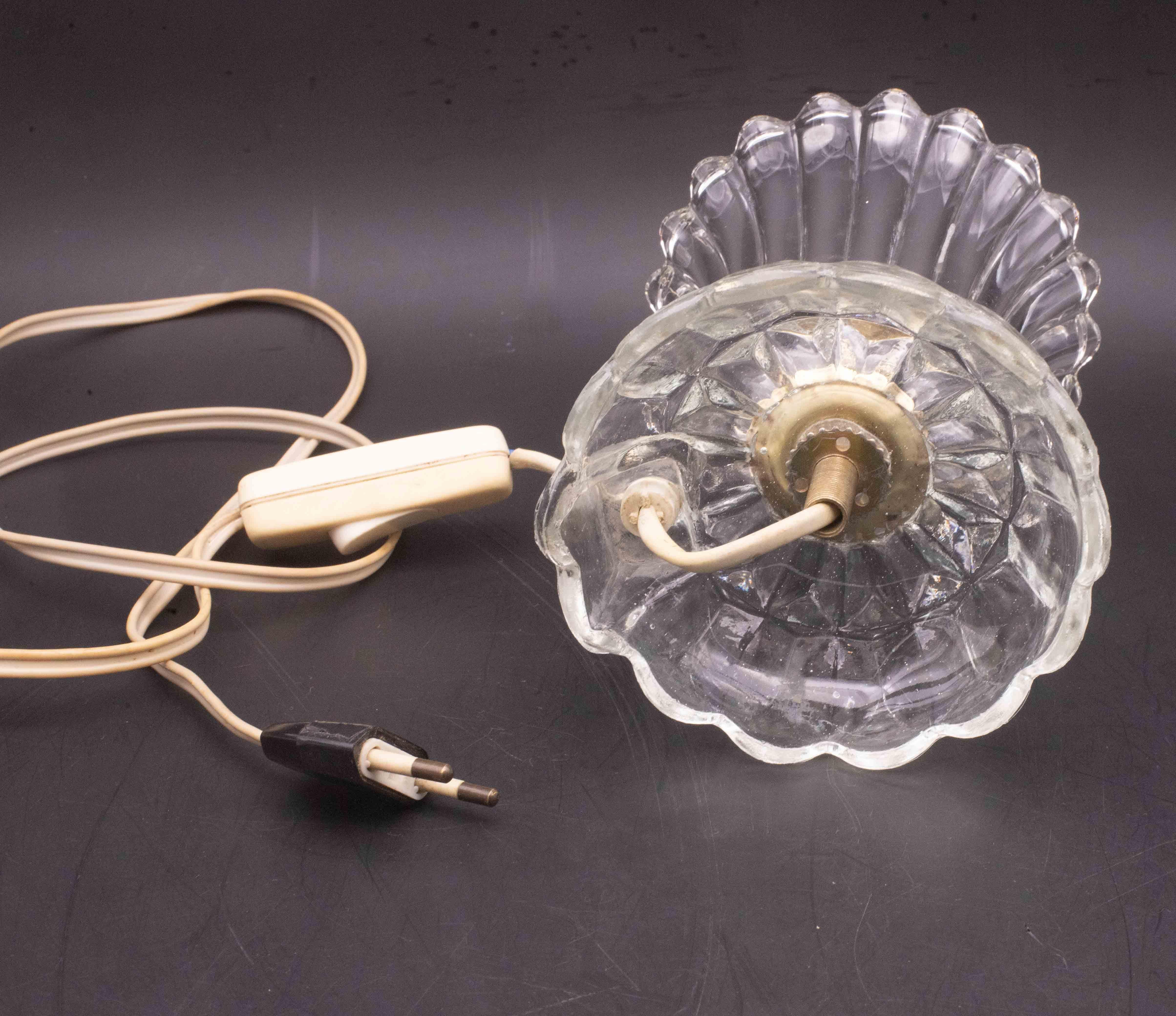 Européen Lampe de table Art Decò en verre de Murano Leave by Barovier e Toso, 1950 en vente