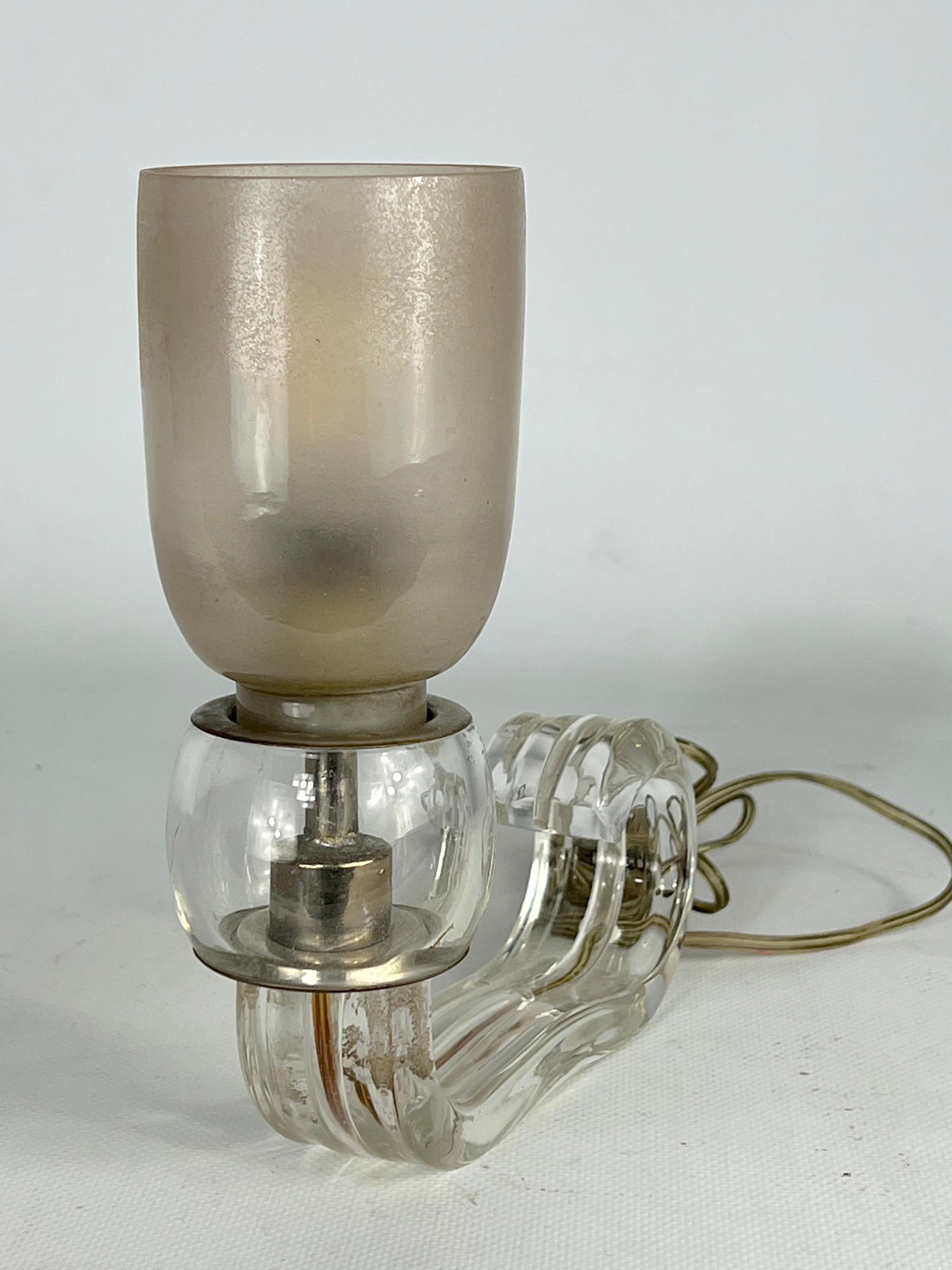 20ième siècle Lampe de bureau Art Déco en verre de Murano par Barovier. Italie années 30 en vente