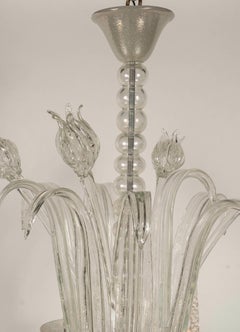Art Deco Murano Glass Tulip Chandelier