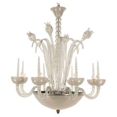 Art Deco Murano Glas Tulpe Kronleuchter