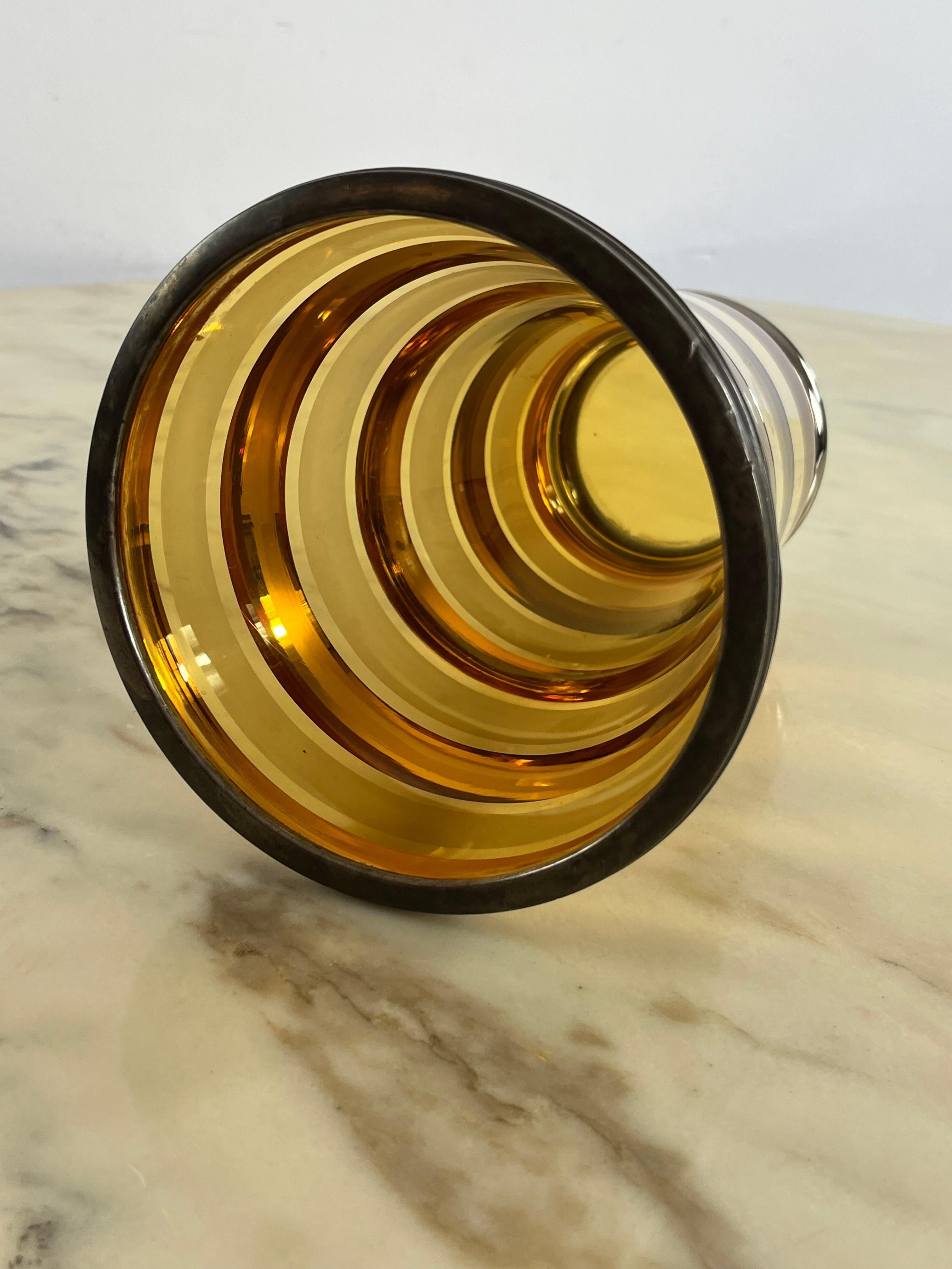 Italian Art Deco Murano Glass Vase, 1930s For Sale