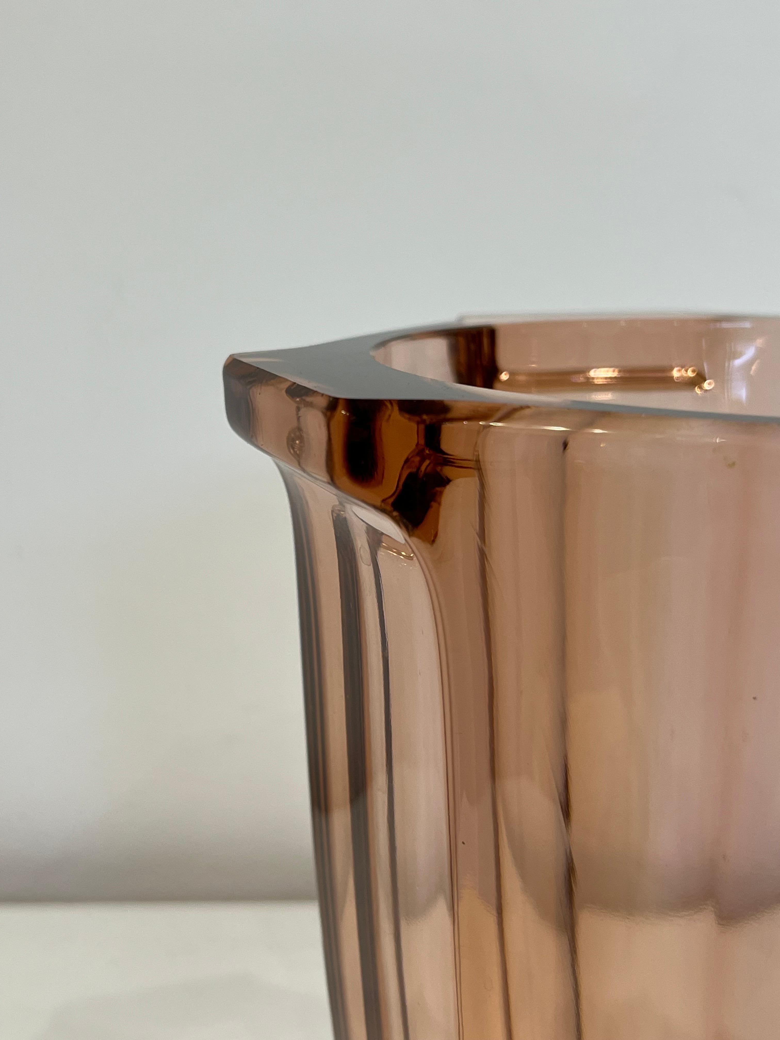Mid-20th Century Art Deco Murano Glass Vase, 1930s For Sale