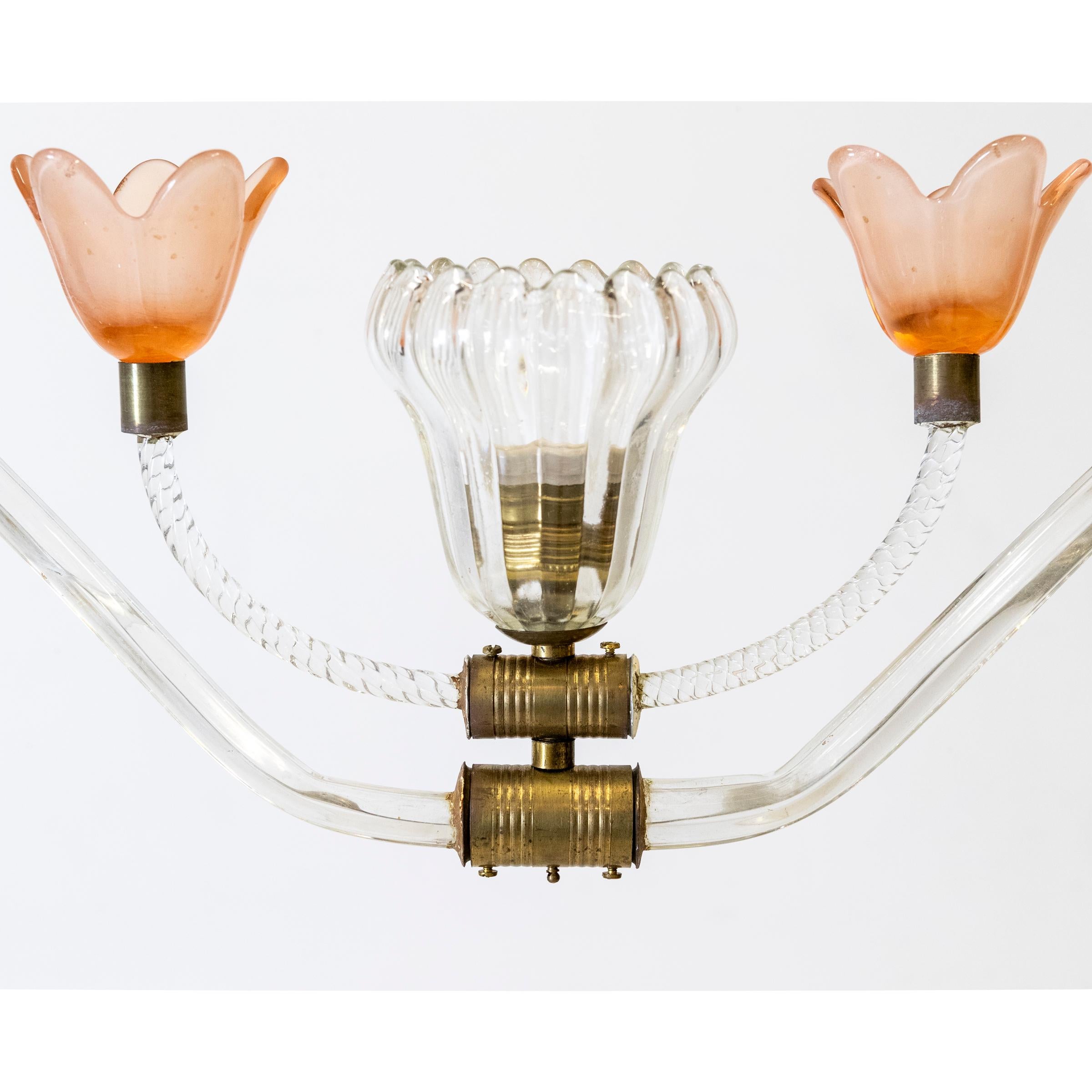 Lampada Art Deco Murano di Ercole Barovier In condizioni buone in vendita a Ware, GB
