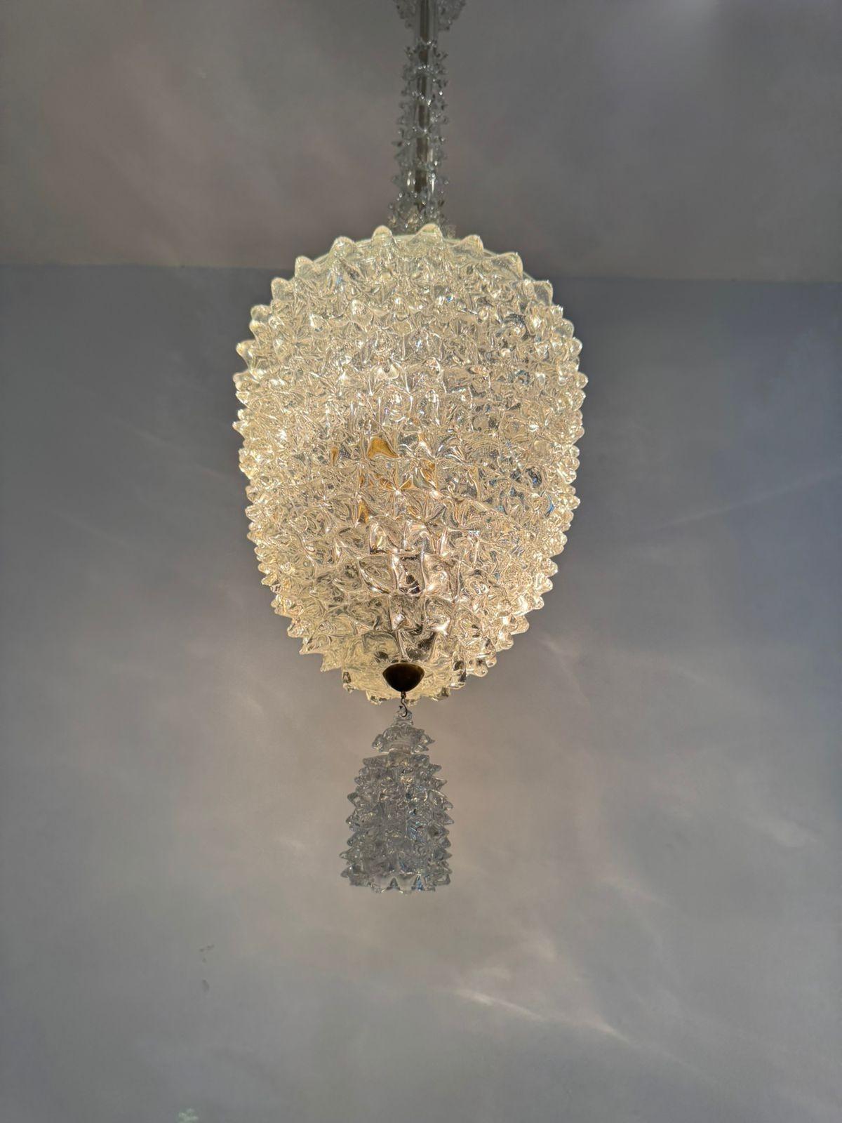 Art Deco Murano “Rostrato” Glass Lantern attr. Barovier e Toso, Italy circa 1930 Italiano en venta