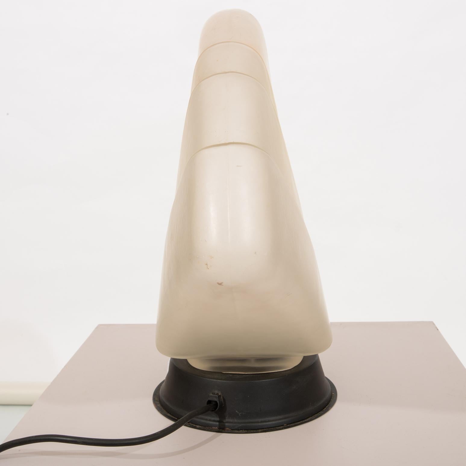 Art Deco Murano Fan Table Lamp  In Excellent Condition For Sale In Alessandria, Piemonte