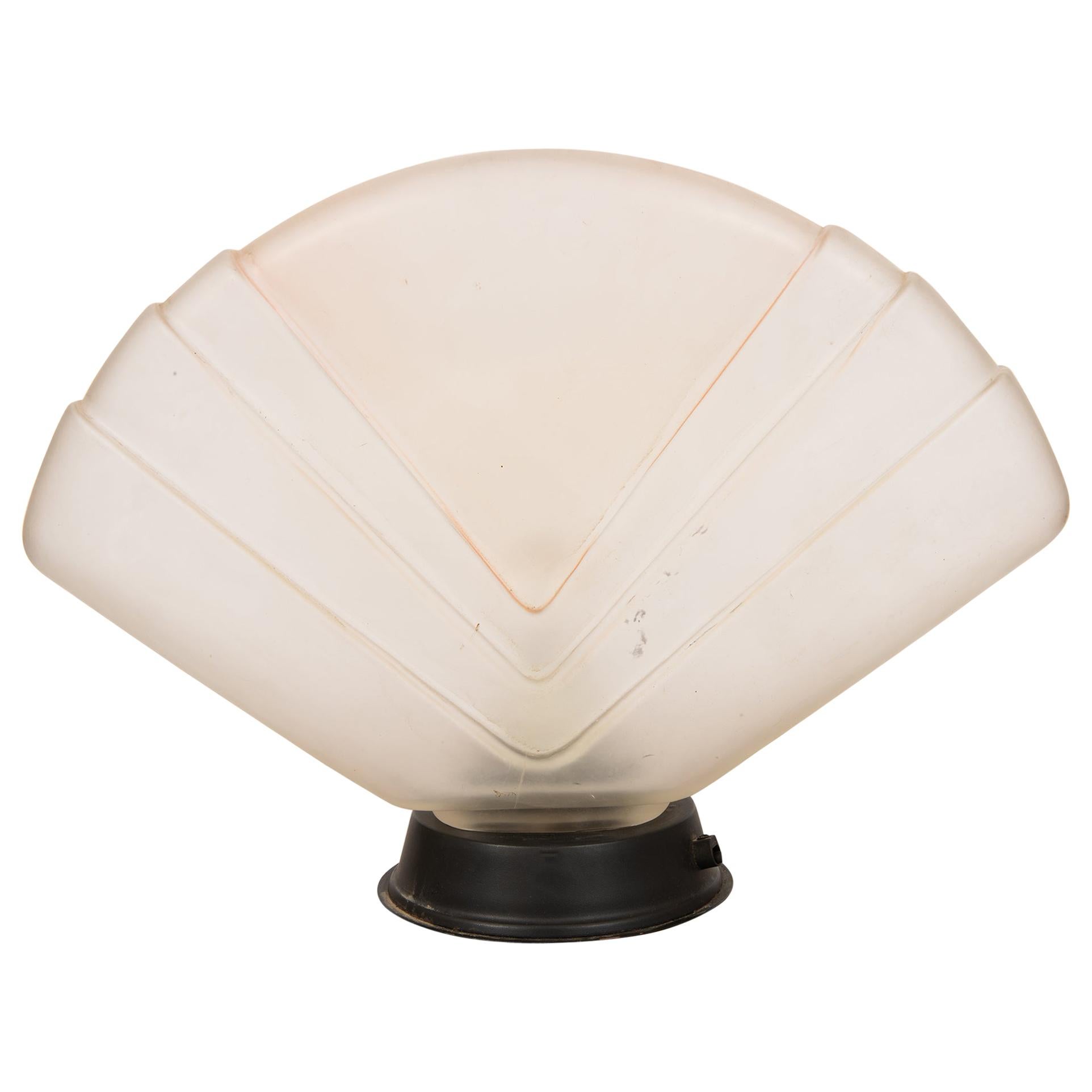 Art Deco Murano Fan Table Lamp  For Sale