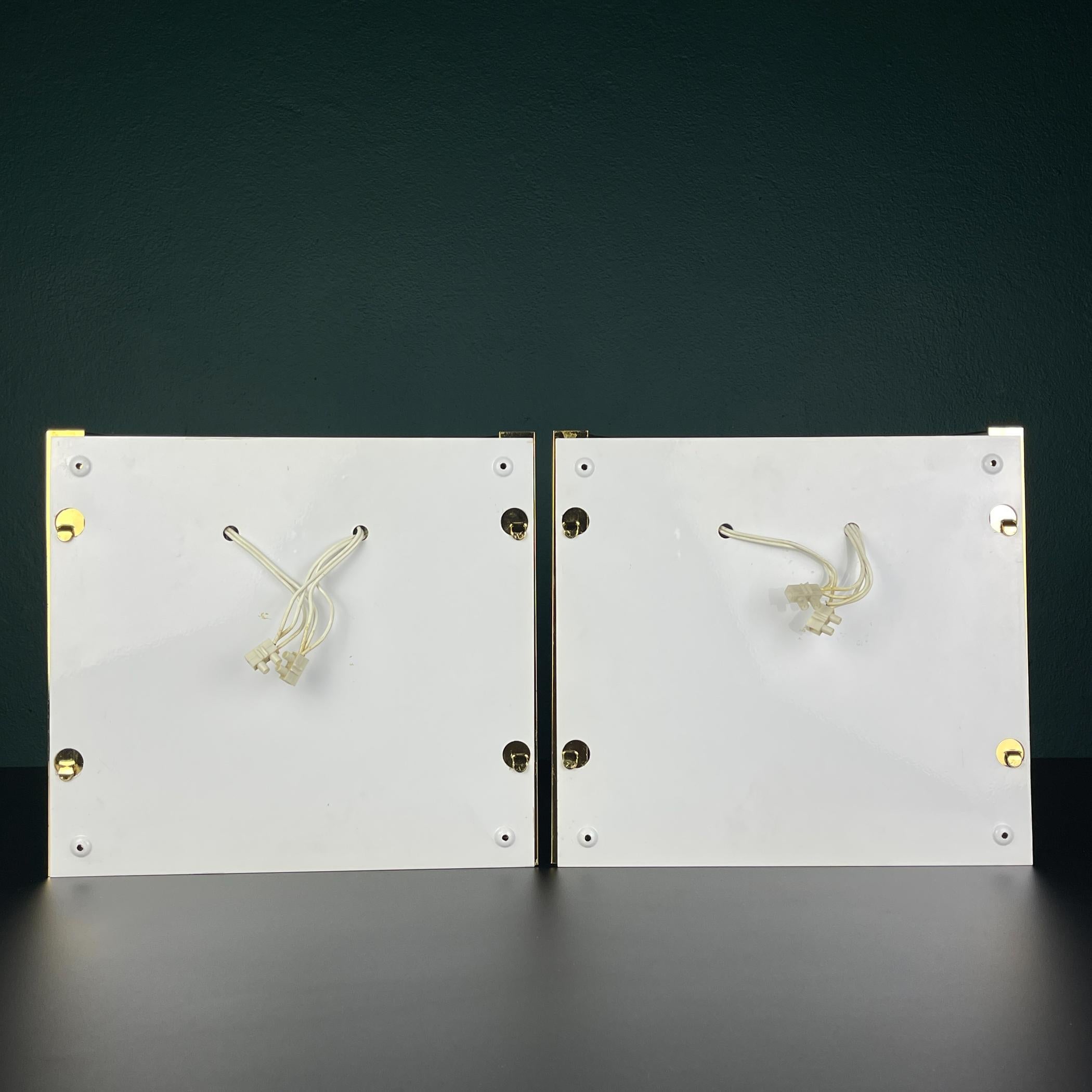 Art Deco Murano Wall lamps by De Majo, Set of 2, Italy, 1970s For Sale 5
