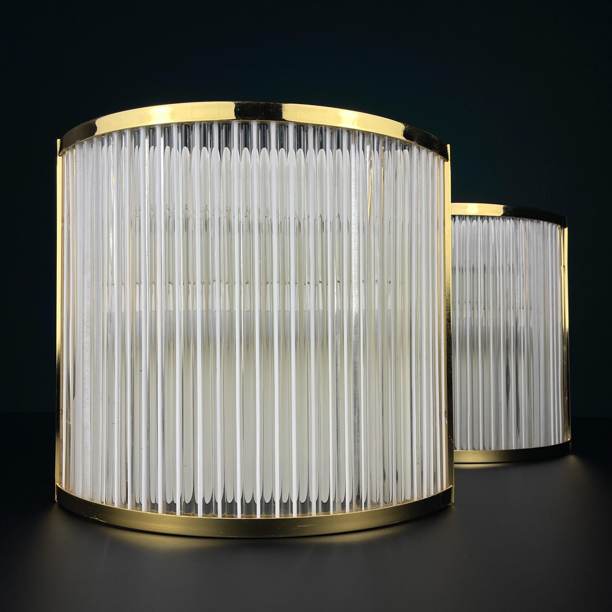 Art Deco Murano Wall lamps by De Majo, Set of 2, Italy, 1970s For Sale 6