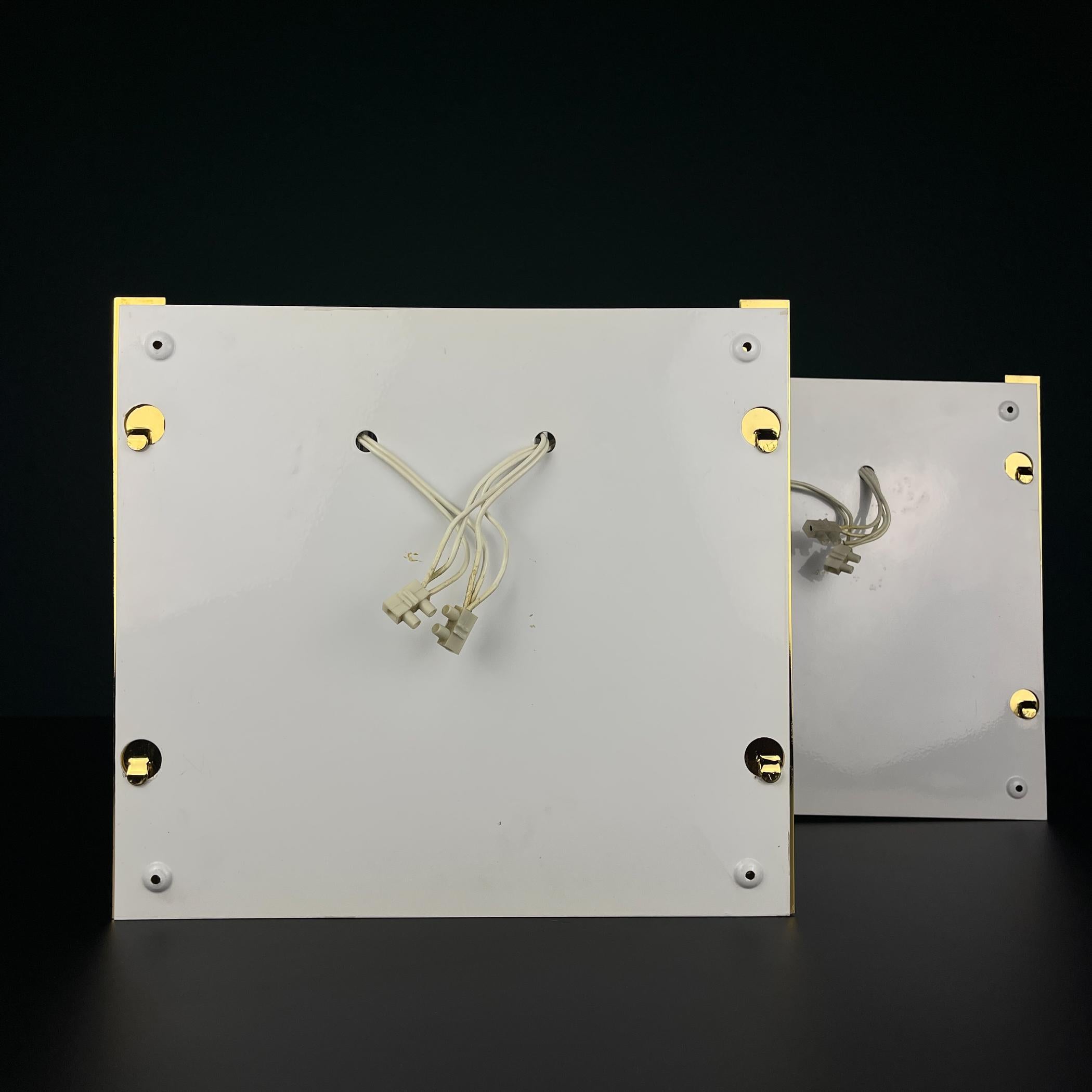 Art Deco Murano Wall lamps by De Majo, Set of 2, Italy, 1970s For Sale 7