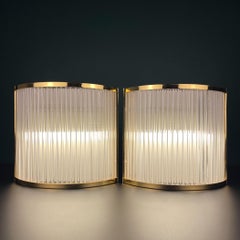 Art Deco Murano Wandlampen von De Majo, 2er Set, Italien, 1970er