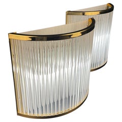 Art Deco Murano Wall lamps by De Majo, Set of 2, Italy, 1970s