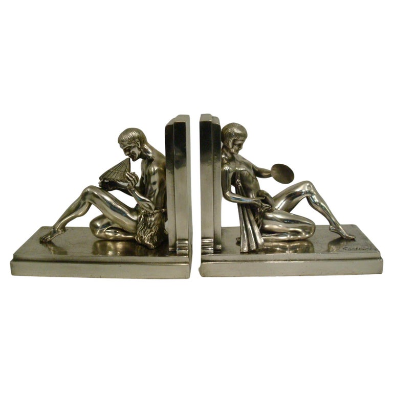 Art Deco Musical Figural Bookends by Emile Carlier, France 1925 For ...