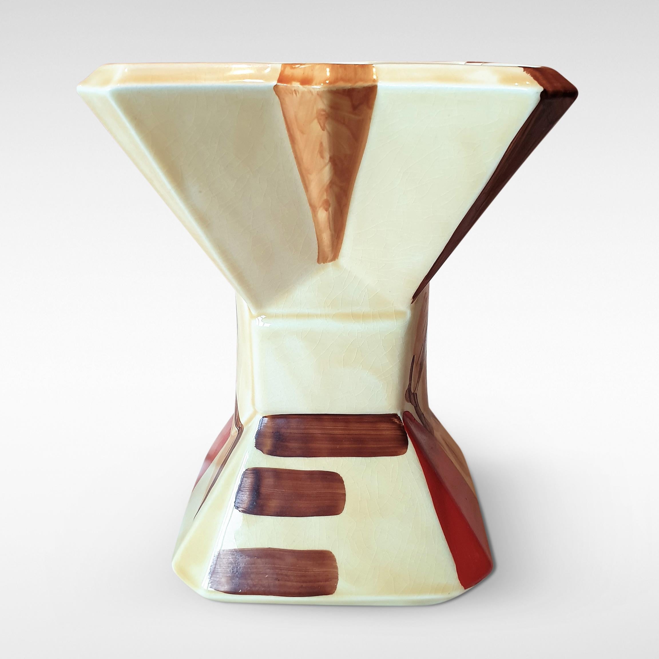 Ceramic Art Deco Myott Son & Co ‘Bow Tie’ Vase