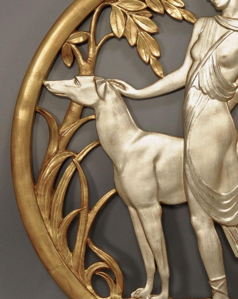 Art Deco Mythological Gilt Wall Plaque of Diana at 1stDibs art deco