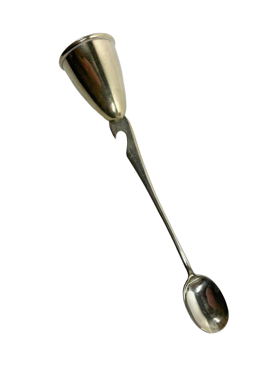 American Art Deco Napier Silver Plate Stirrer, Spirit Measure & Bottle Opener Multi-Tool For Sale