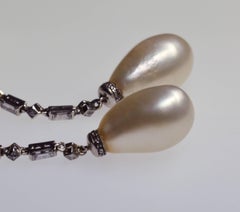 Art Deco Natural Pearl Earrings